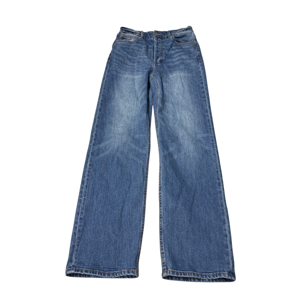 Aritzia Denim Forum The Arlo High Rise Straight Jeans Blue Womens Size 27 28L